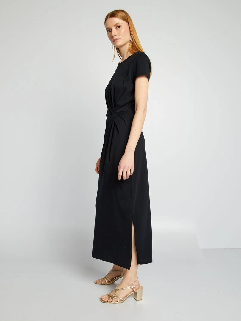 Robe midi à taille resserrée   noir