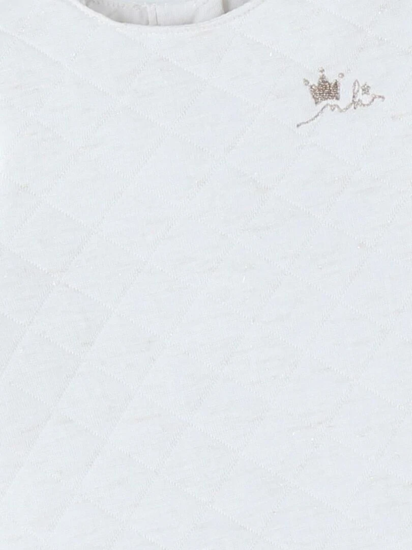 Robe bi matière paillette  chiné/doré   Noukie's   Blanc