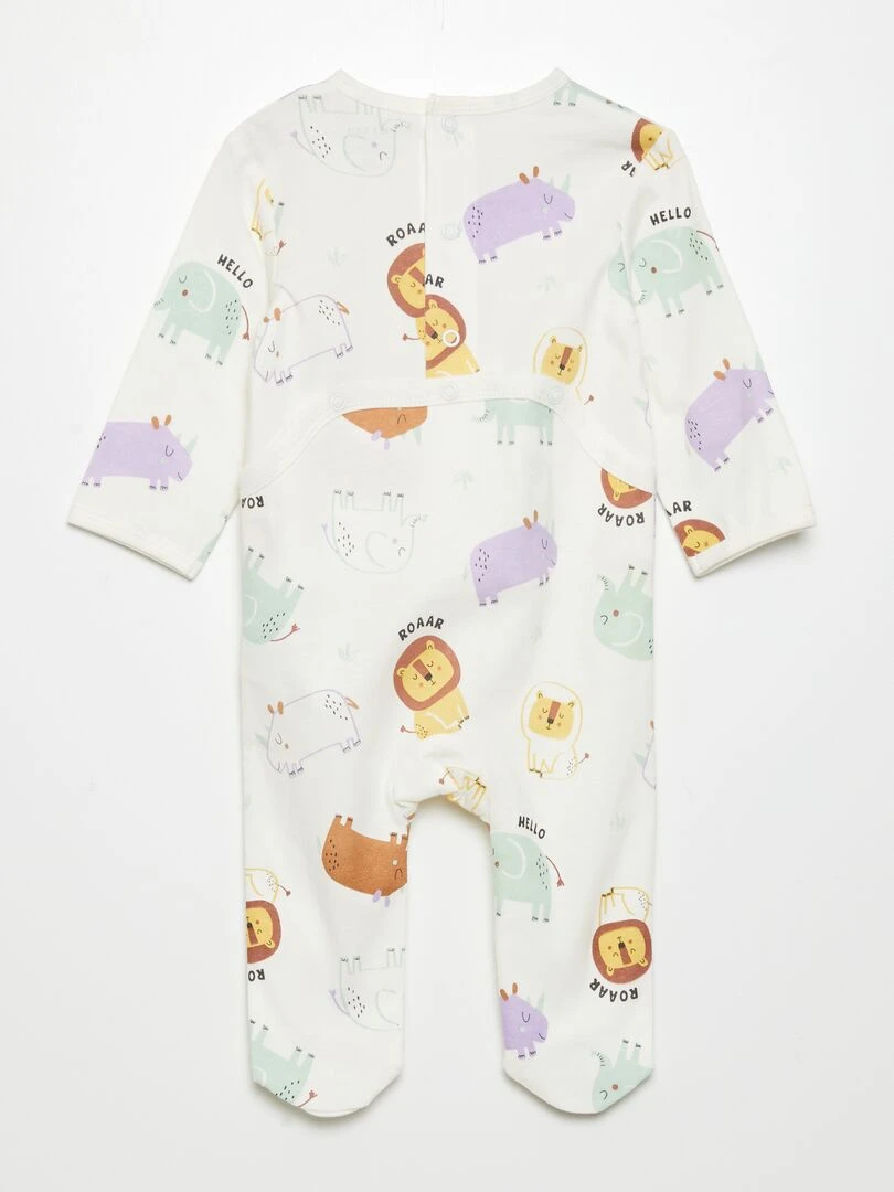 Pyjama 1 pièce imprimé Blanc imprimé
