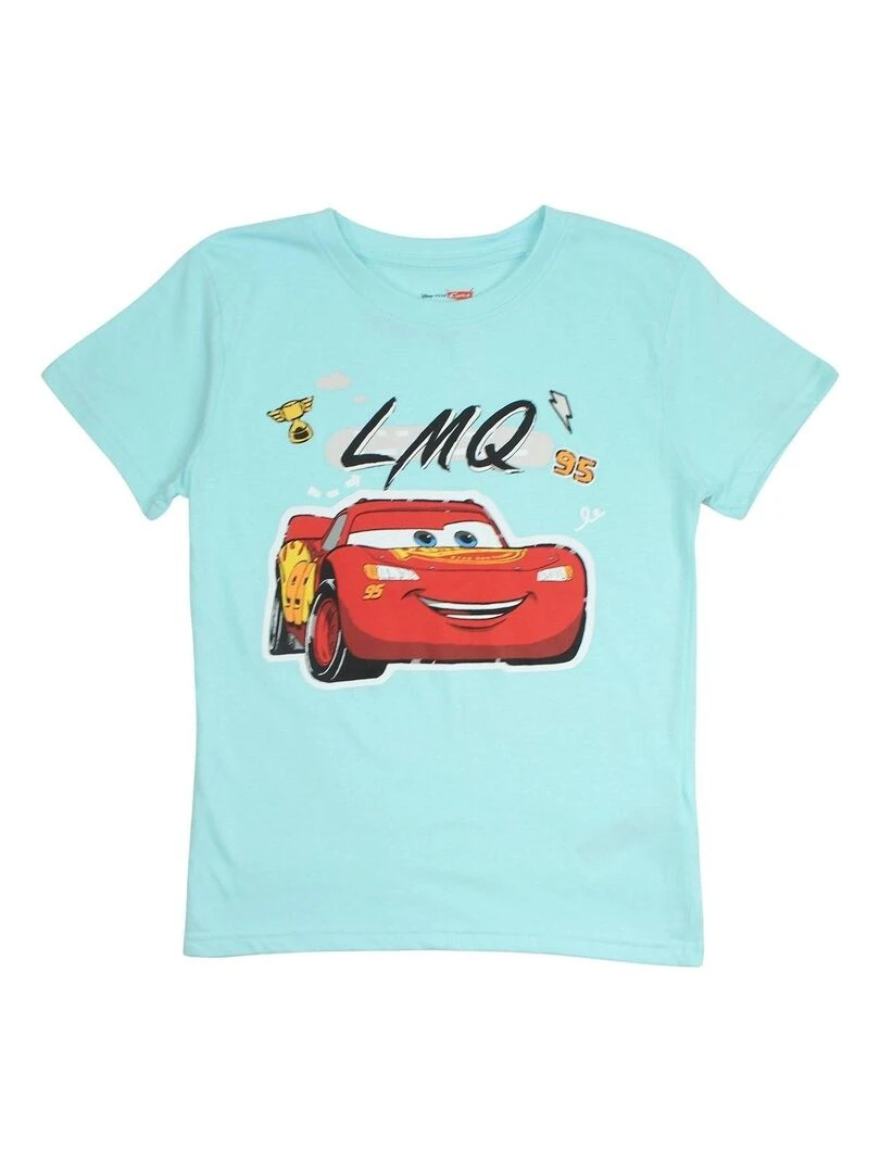 Cars Ensemble T shirt short garçon Imprimé Cars Bleu
