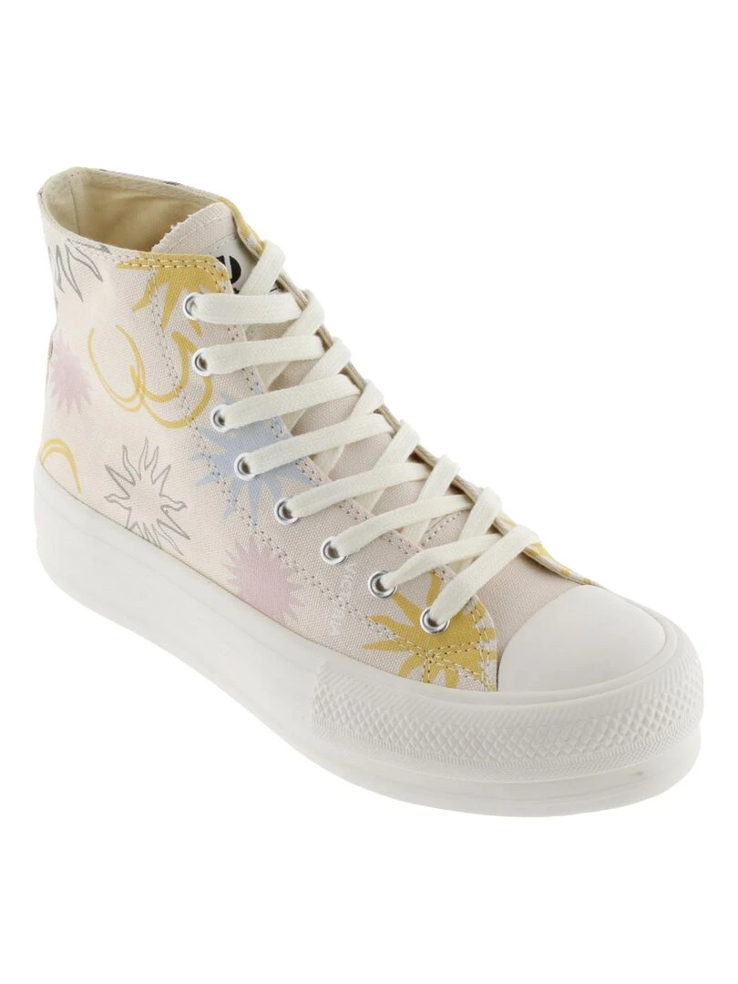 Basket Montante à Lacets Victoria   Beige