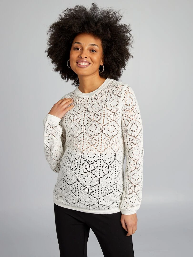 Pull de maternité blanc