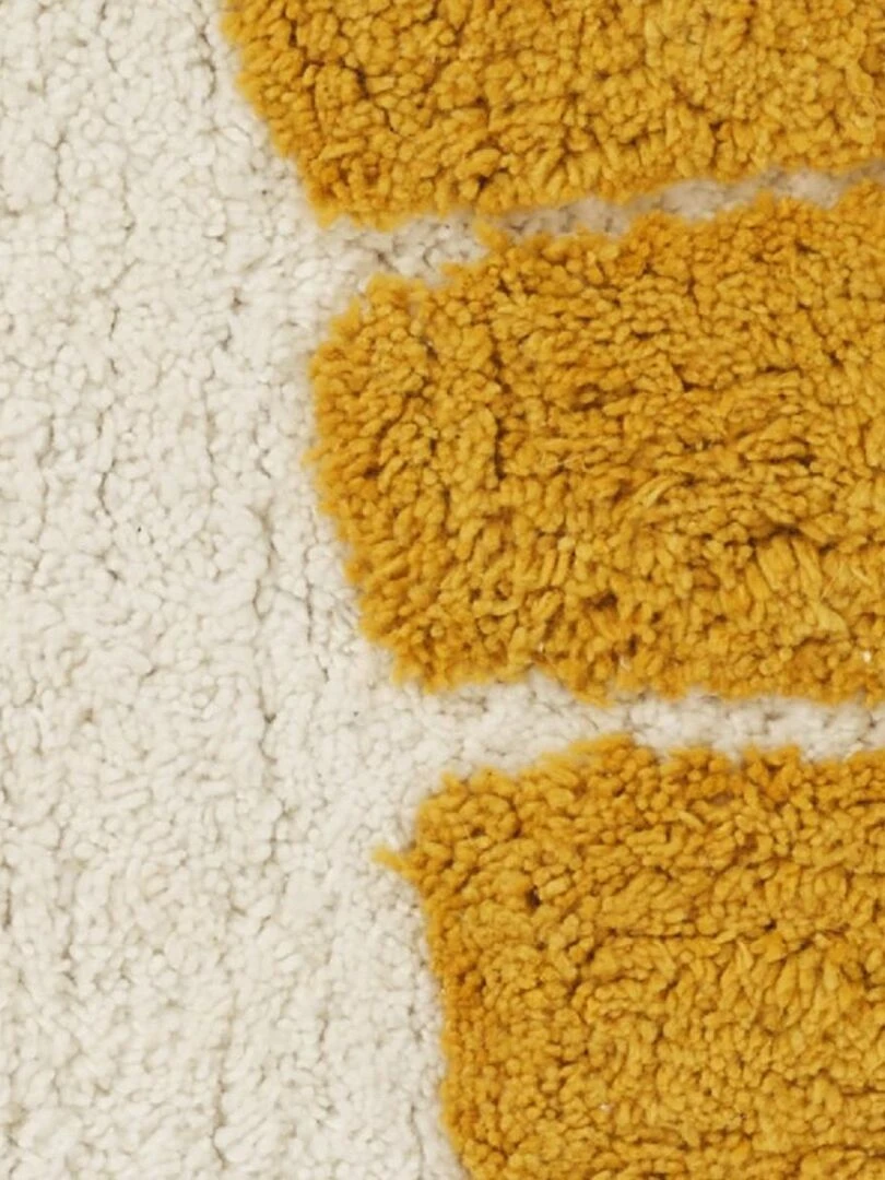 Guy Levasseur   Tapis enfant rond en coton orange   Moutarde