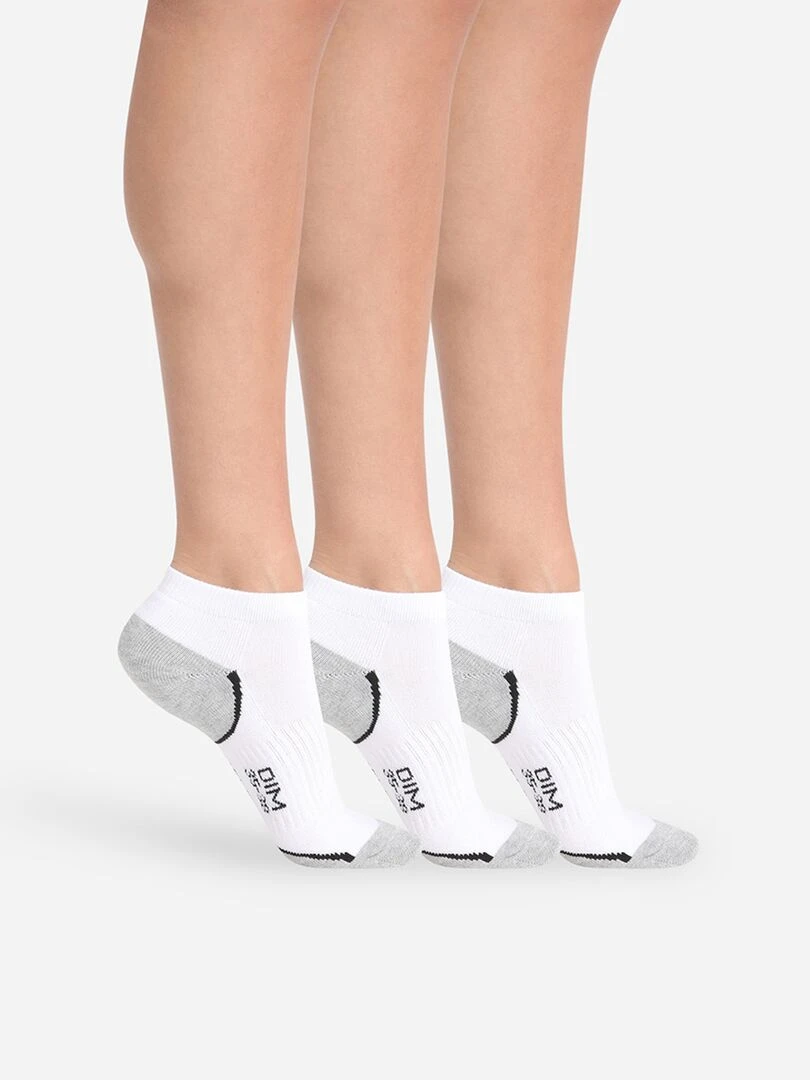 Lot de 3 paires de chaussettes courtes 'Dim' Blanc