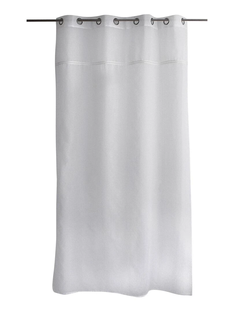 Voilage tamisant au ruban macramé   Blanc