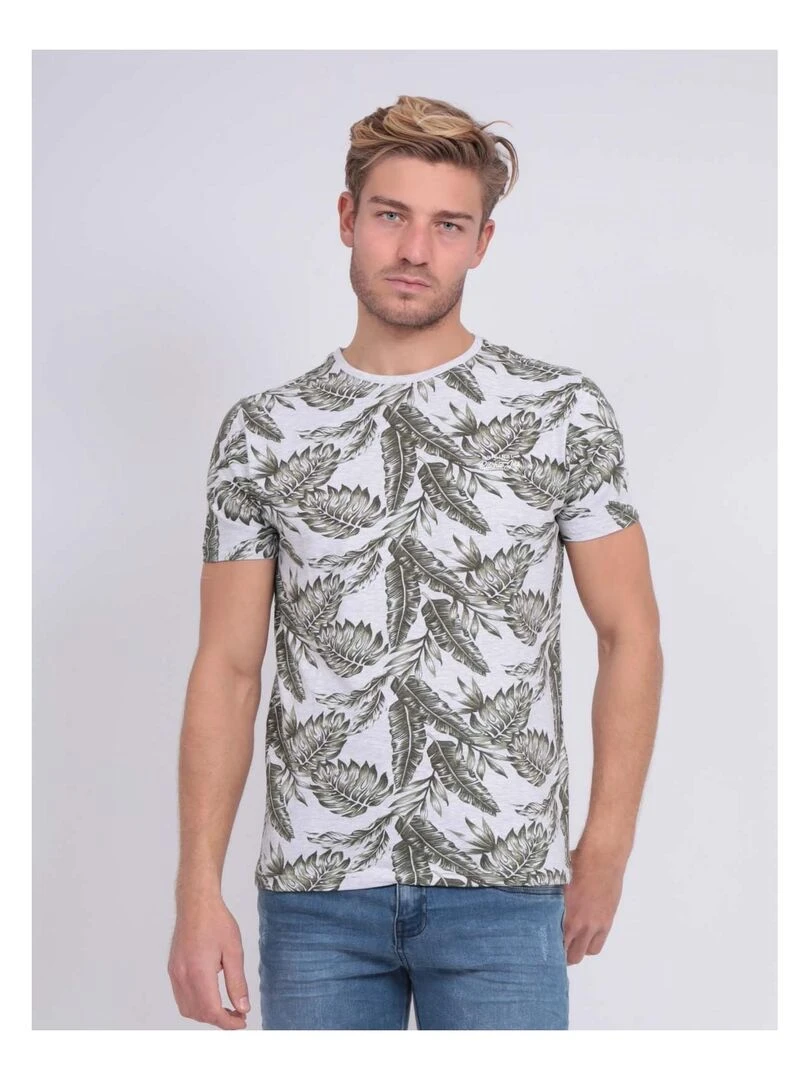 T shirt col rond pur coton NETOMAN Kaki