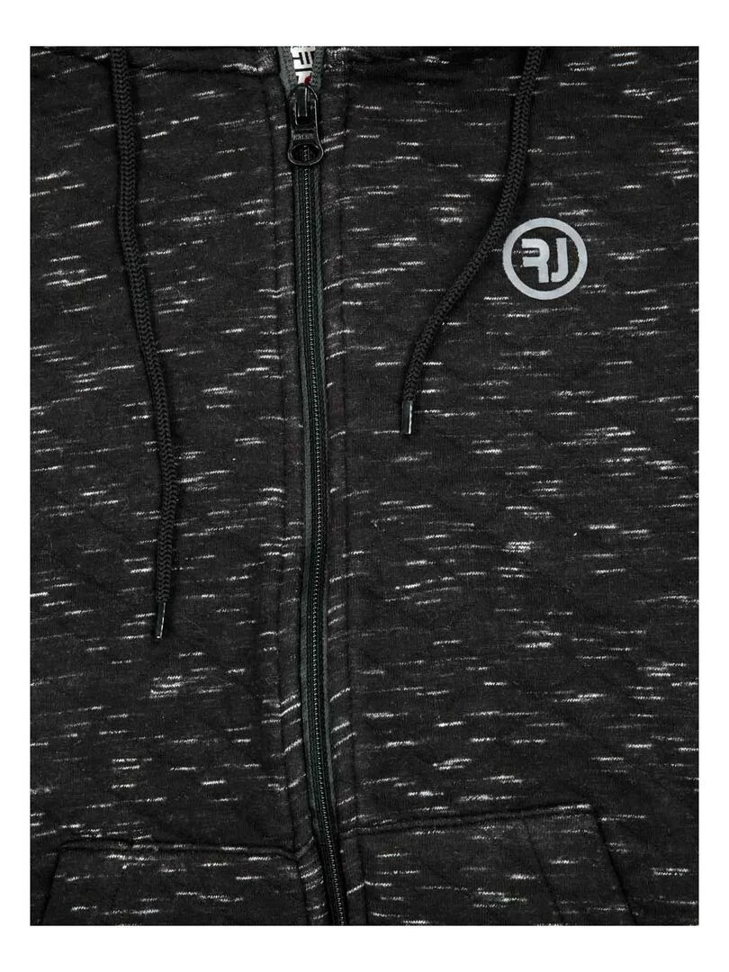 Sweat à capuche zippé WANTOS BOY Noir