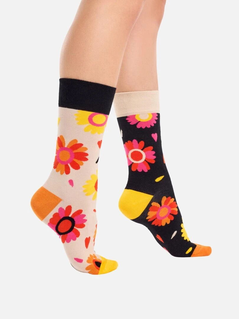 Chaussettes Dedoles Je t'aime un peu beaucoup Noir Beige