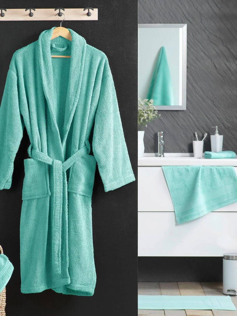 Peignoir Col Chale Tendresse vert celadon   Vert d'eau