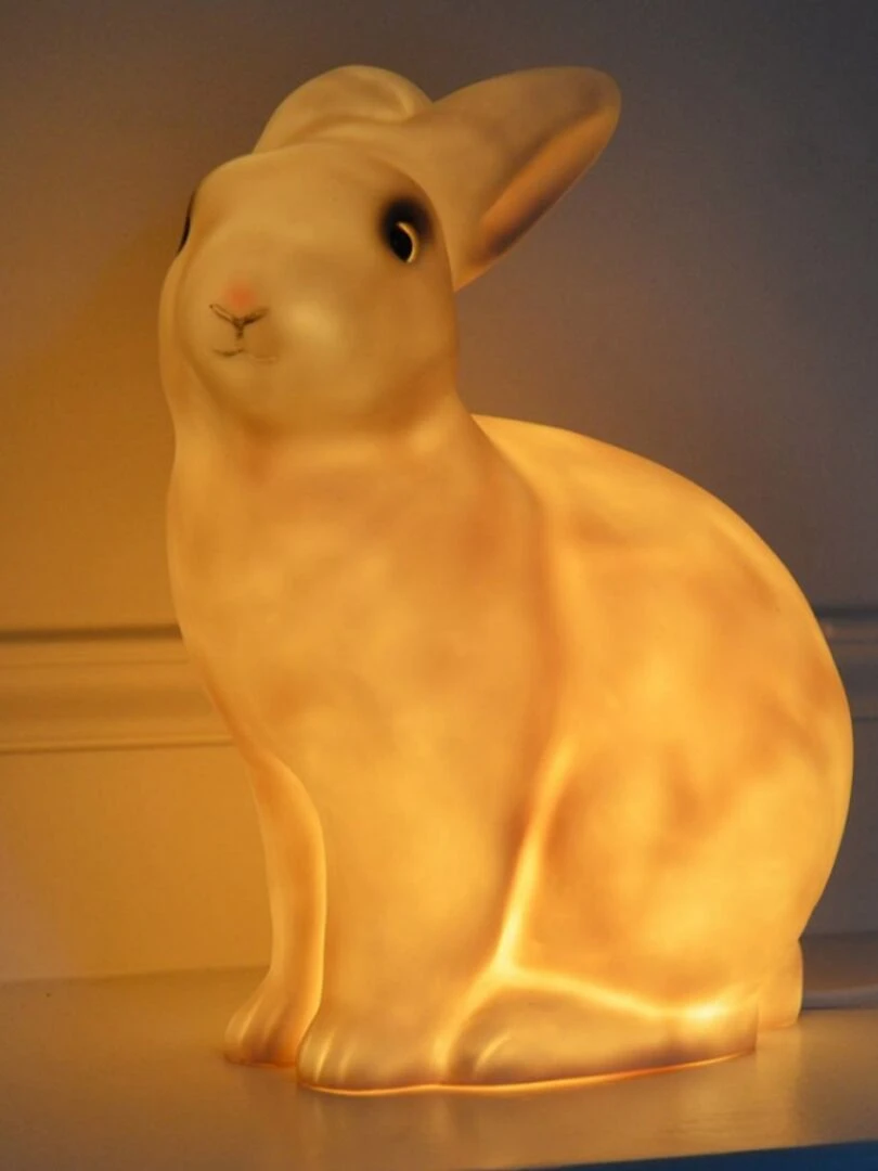 Veilleuse lapin blanc   Ecru