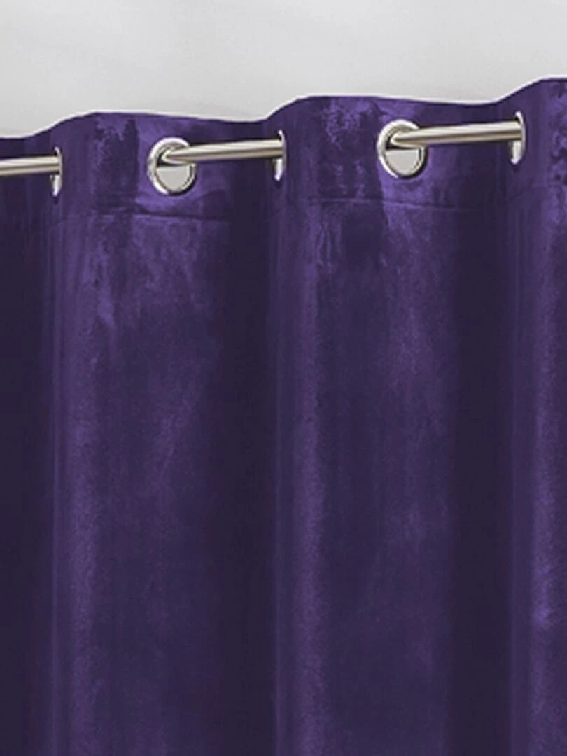 Rideau feutré en velours uni Violet