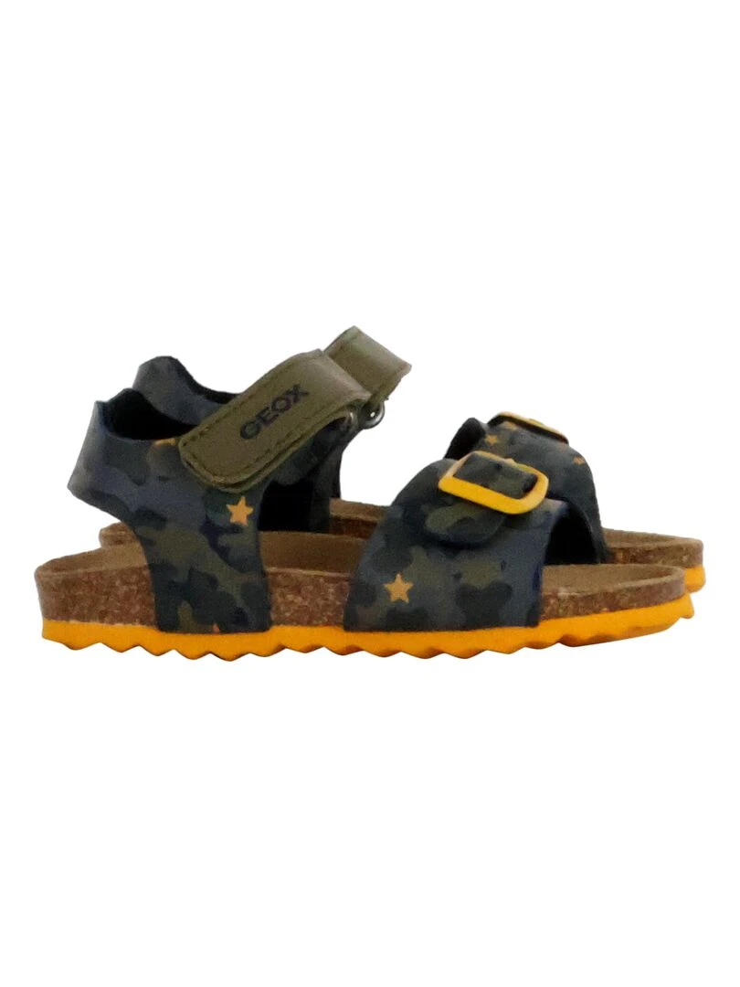 Sandale cuir enfant Geox Chalki   Gris