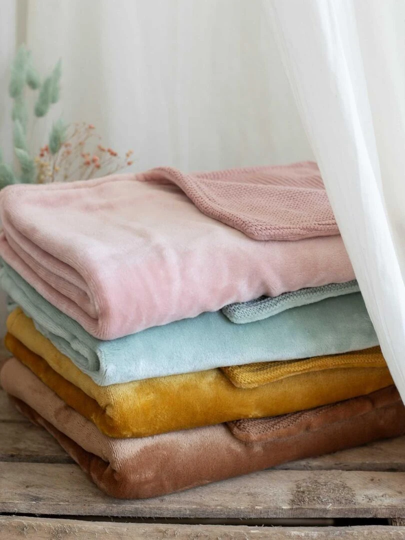 Couverture bébé Trois Kilos Sept Rose