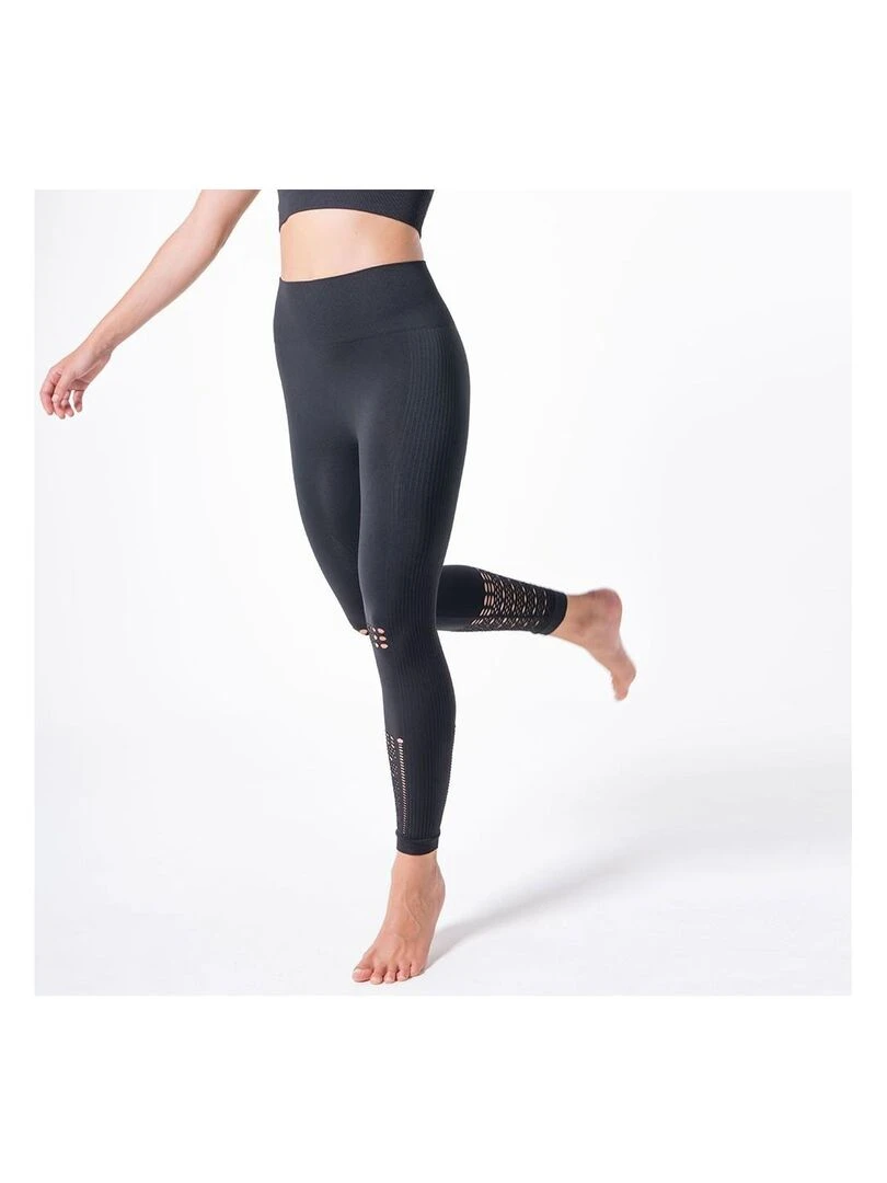 Legging Femme Fitness sans coutures Fibre Emana Taille haute  Namasté   Noir Noir