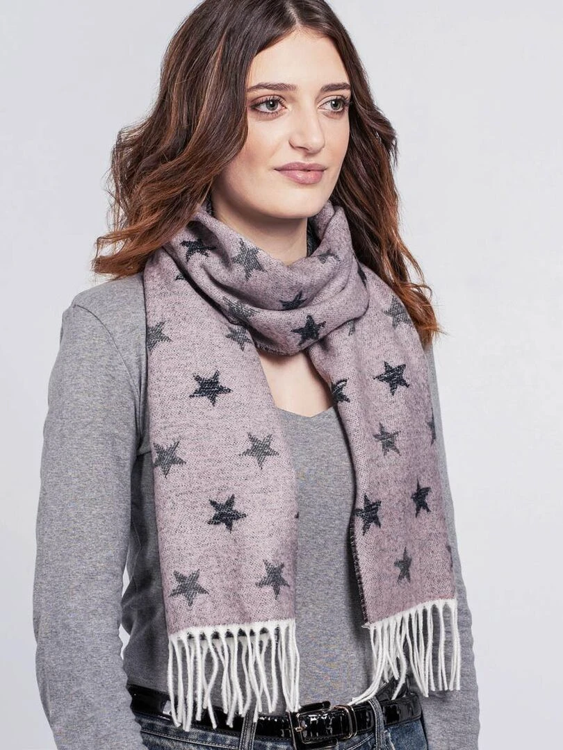 Echarpe Cashcryl Lactia Fabriqué en France Vieux rose