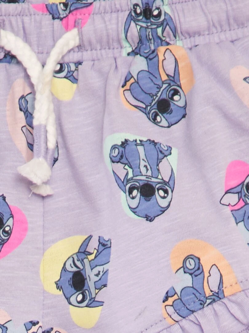 Short en jersey 'Disney' avec base volantée Violet