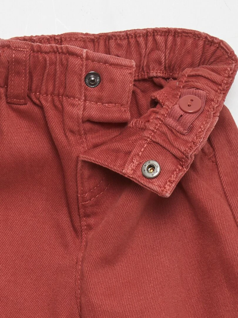 Pantalon style paper bag   Rouge