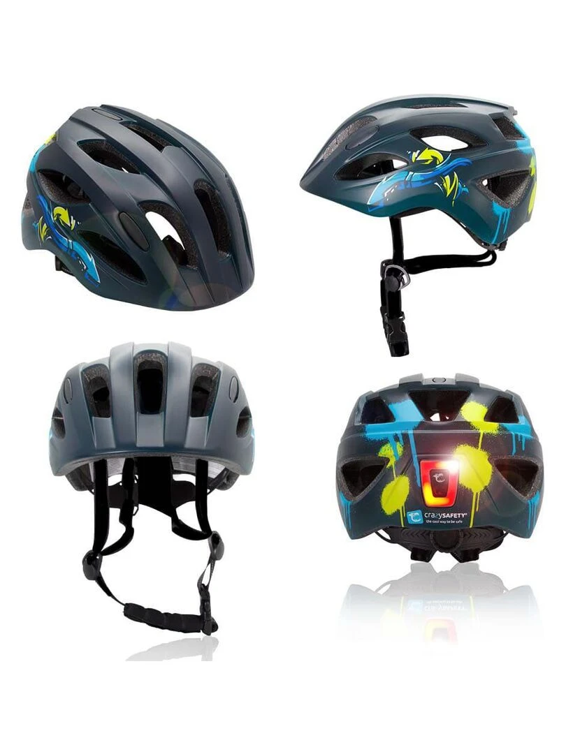 Casque de Vélo pour enfants de 6 à 12 ans   Flèche Noir  Certifié EN1078   Noir Noir