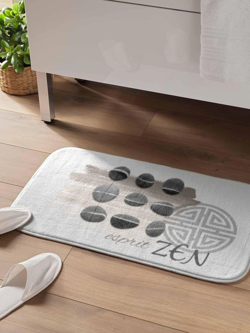Tapis de bain 45 x 75 cm Zenitude Blanc