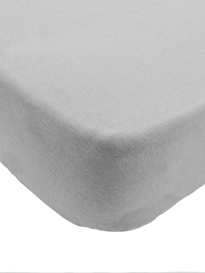 Drap housse uni 40x80 cm Gris   Gris