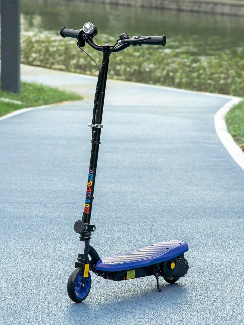 Trottinette électrique enfant pliable réglable 120 W   Bleu
