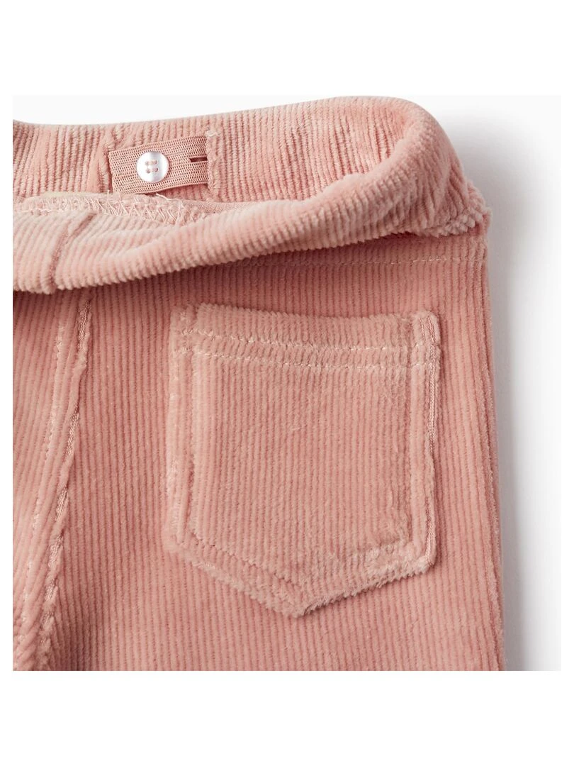 Pantalon en velours côtelé pour fille  SWEET FROSTY DREAMS   Rose foncé