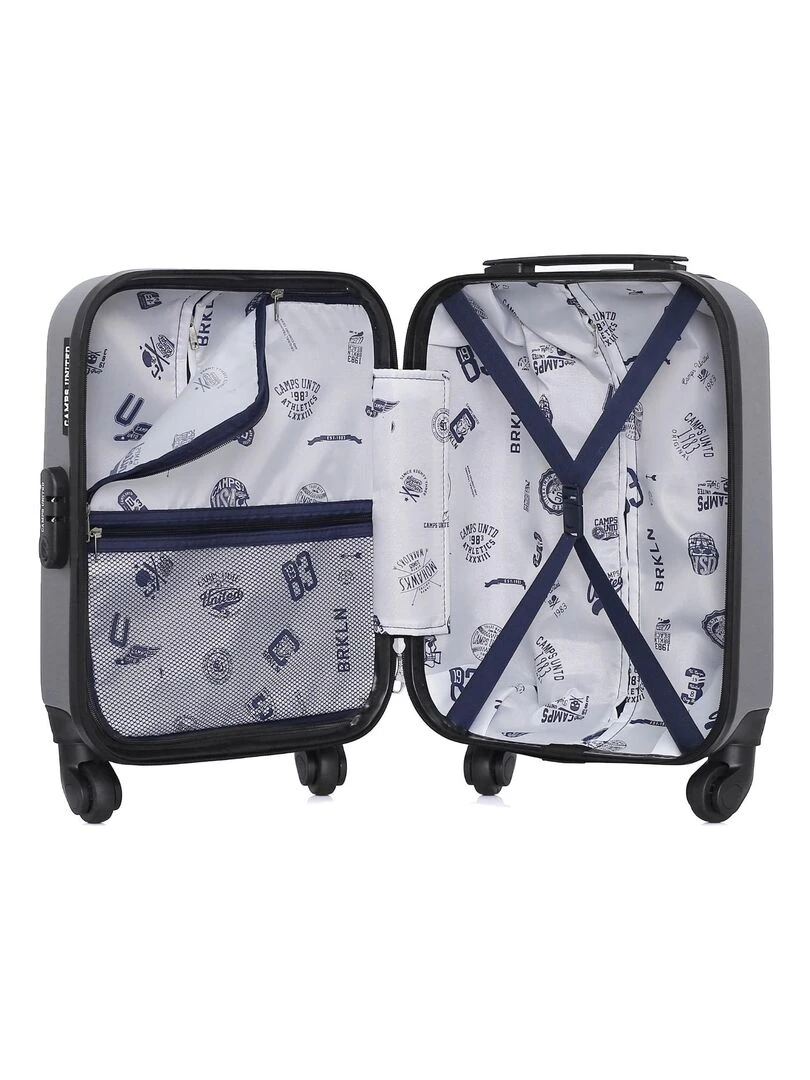 CAMPS UNITED   VALISE CABINE XXS BERKELEY 4 ROUES 46 CM   Gris
