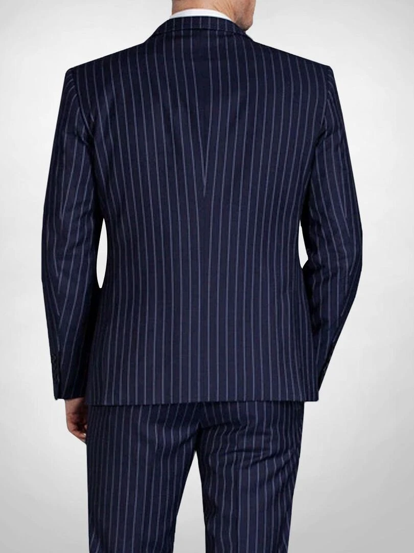 Costume à rayures Kebello   Bleu marine