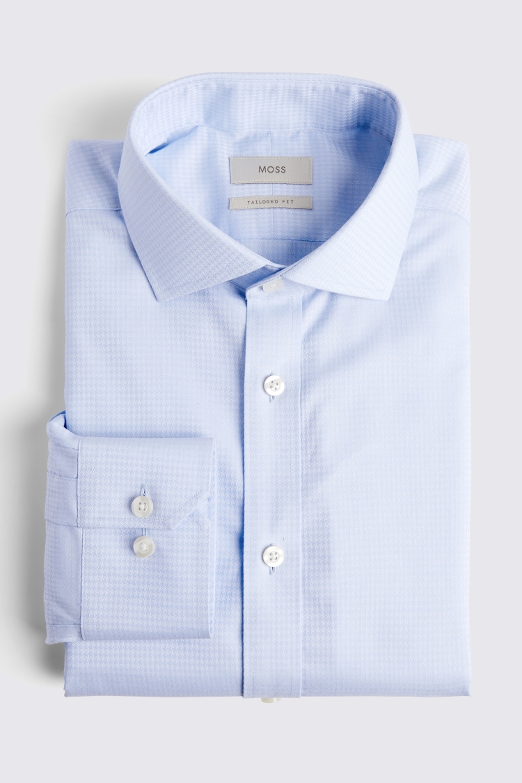 Tailored Fit Sky Royal Oxford Stripe Non-Iron Shirt   Buy Online at Moss