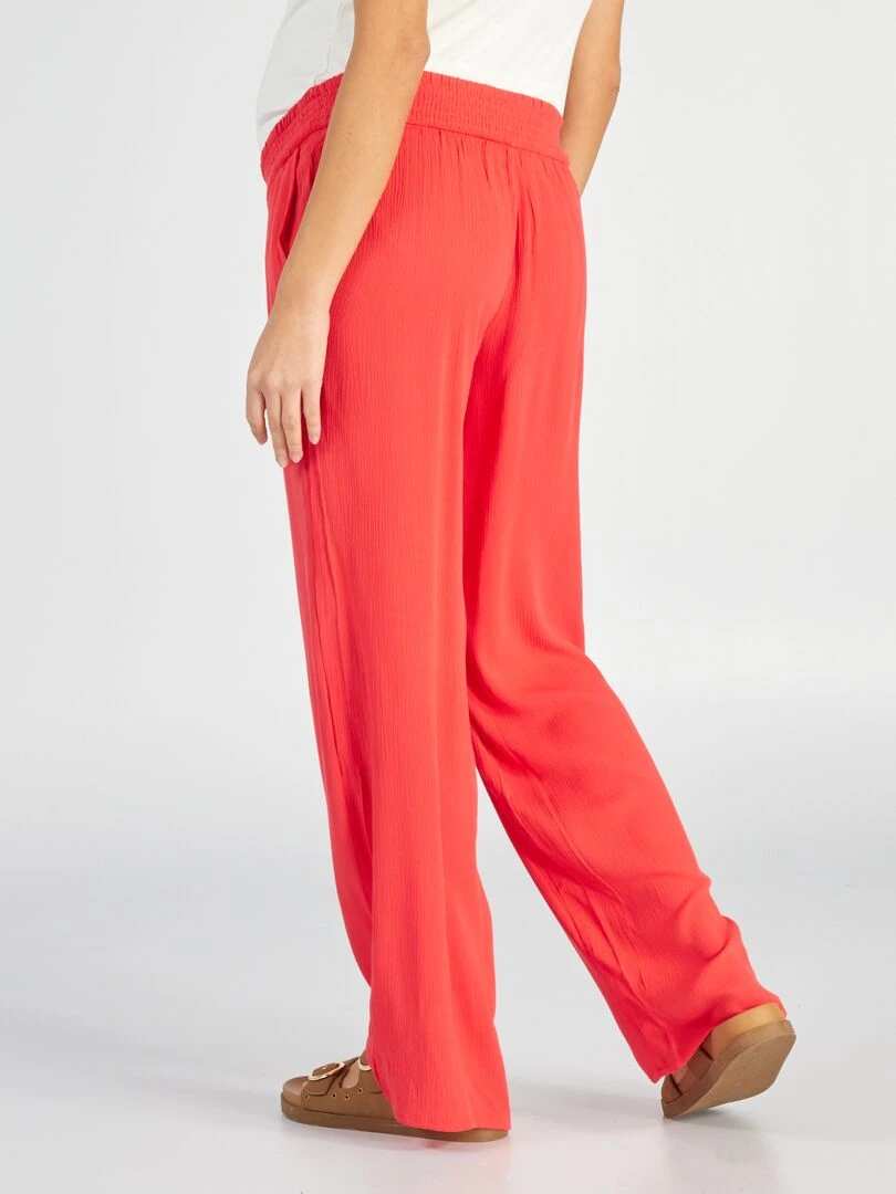 Pantalon grossesse large et fluide   Rouge