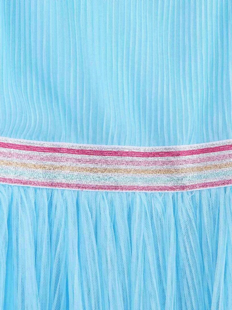 Robe Qui Tourne Fille   Ciel Paillettes  HEPBURN   'LA FAUTE A VOLTAIRE'   Bleu clair