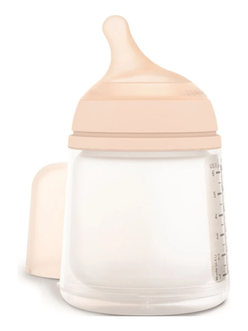Coffret biberon spécial allaitement Zerø.Zerø et accessoires (180 ml) Beige