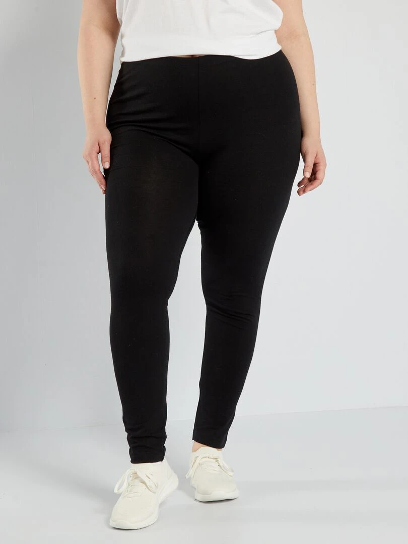 Legging long coton stretch noir