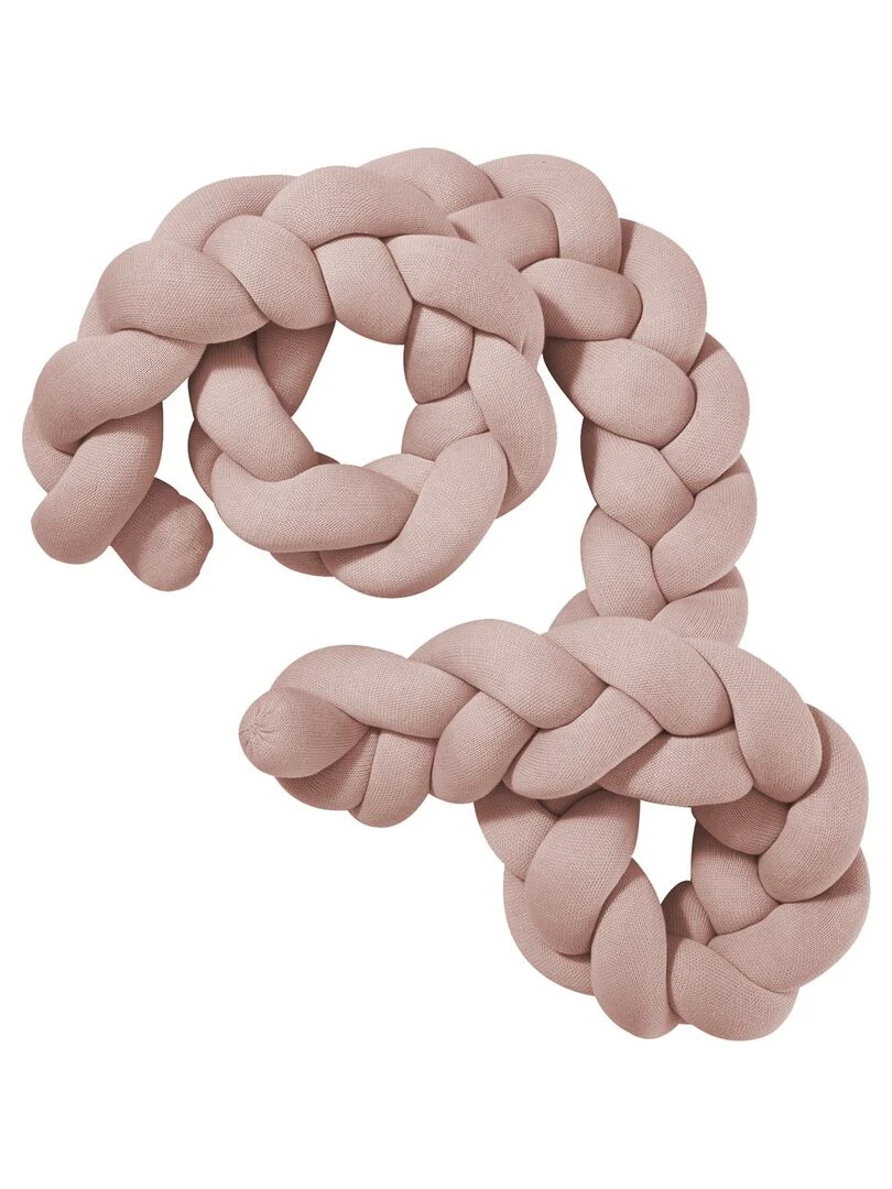 Tresse de lit en coton tricoté XL 300 cm Rose