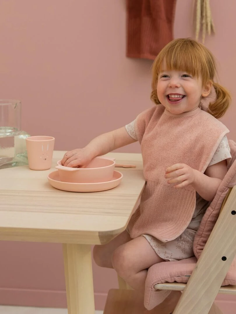 Tasse à bec en silicone Mrs Rabbit   Rose