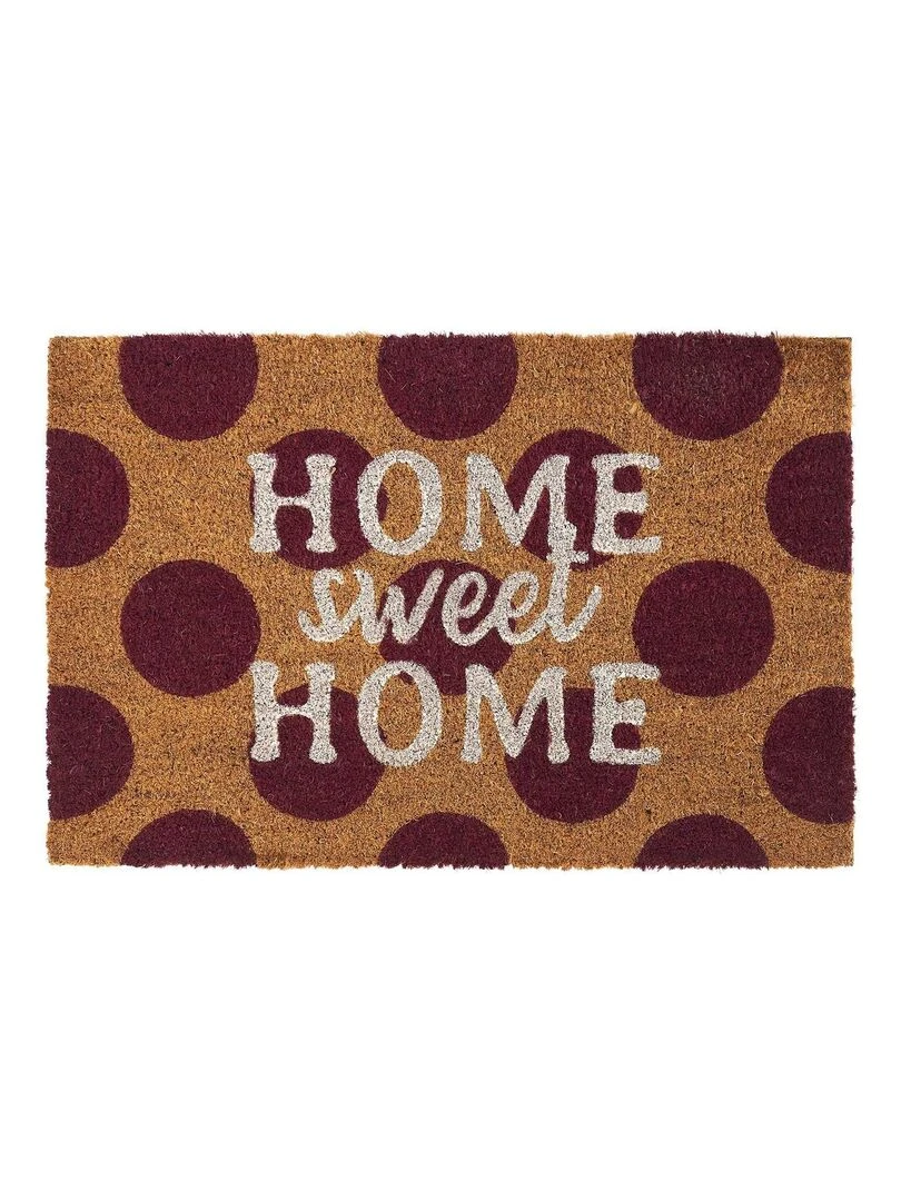 Paillasson Coco 40x60 cm pois Home Sweet Home Marron