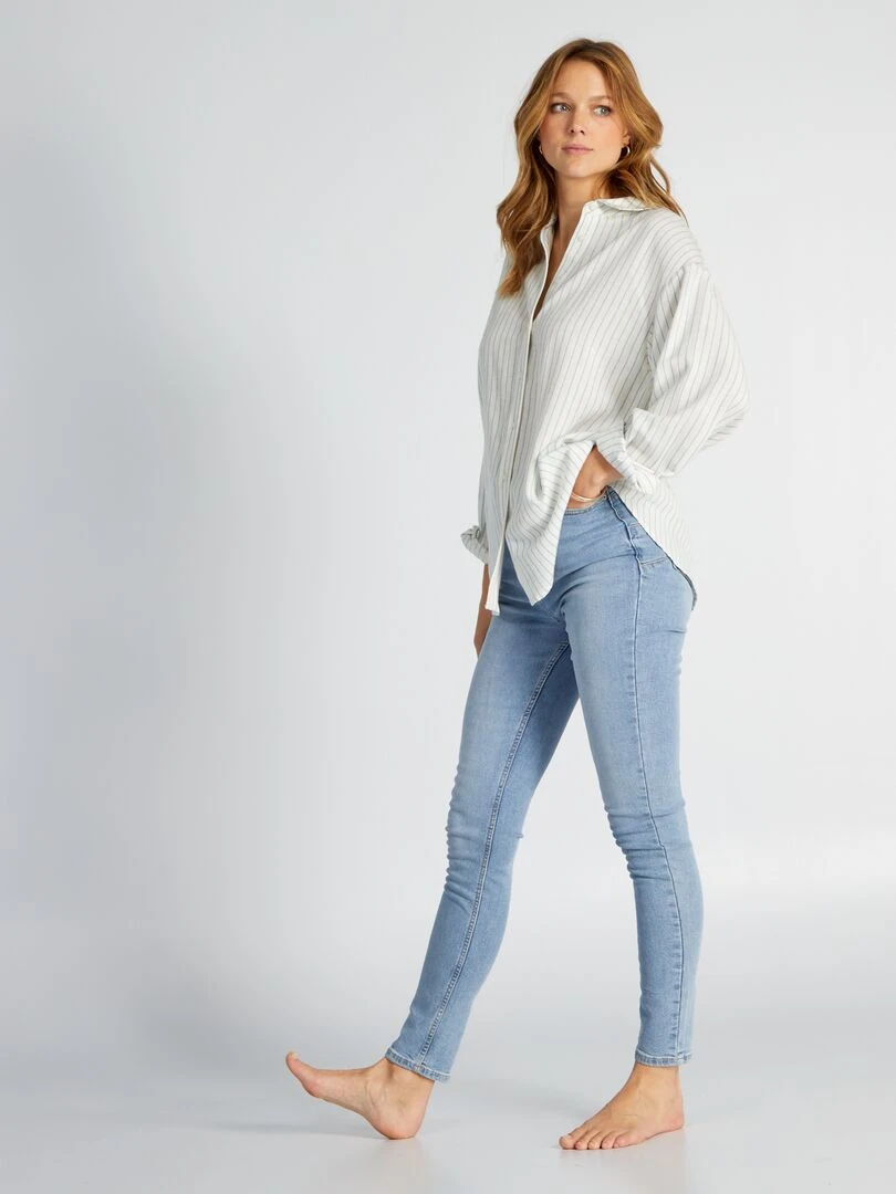 Jean skinny taille haute   L30   Triple stone