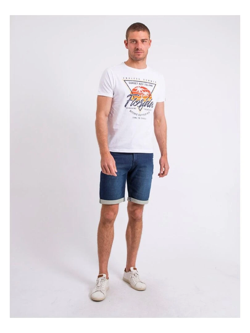 T shirt col rond NILIPACK   Blanc