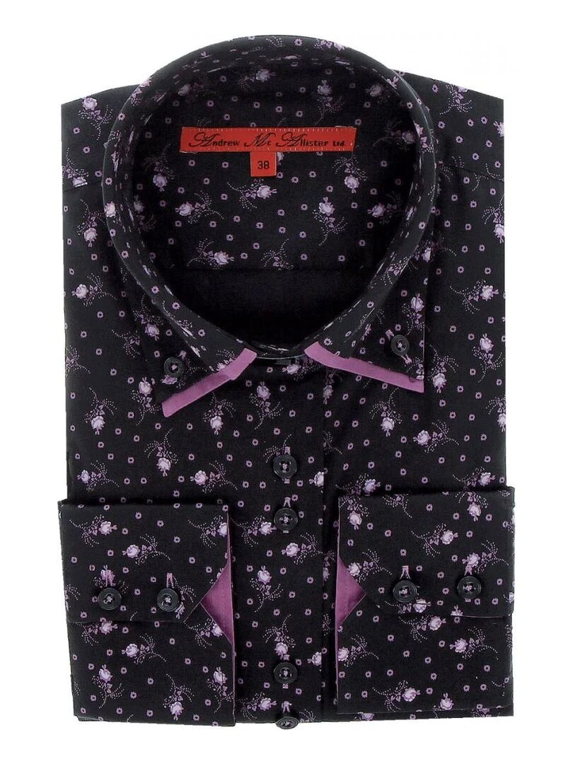 Chemise double col WILMA Noir