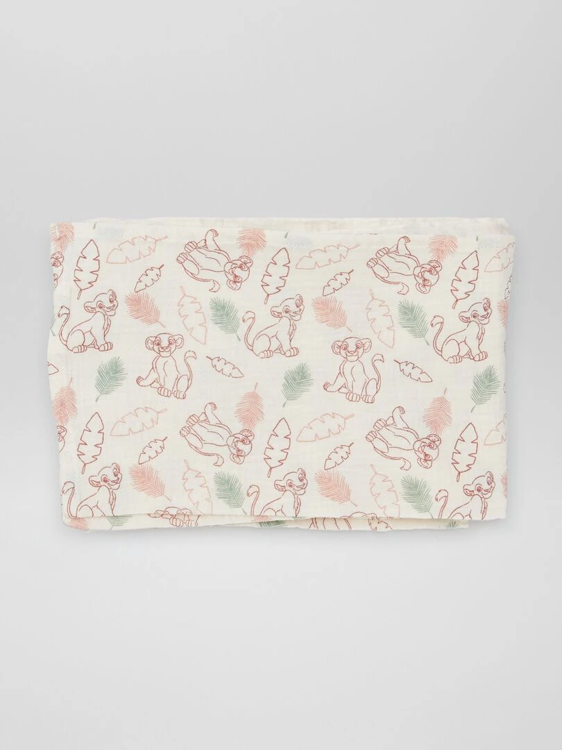 Lot de 2 langes en gaze de coton 'Simba'   Rose