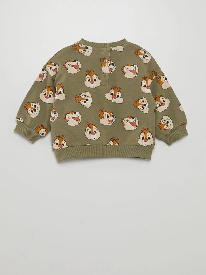 Sweat imprimé 'Tic & Tac'   Kaki