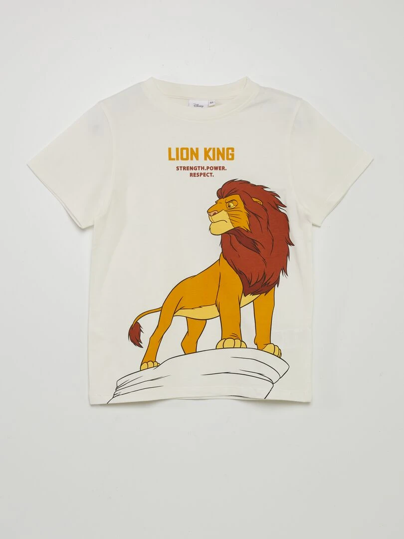 Ensemble de pyjama court 'Le Roi Lion' 2 pièces Blanc