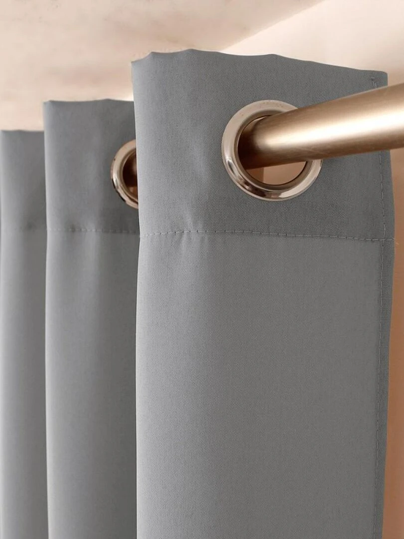 Rideau à œillets 140x240 Zoé gris clair   Gris clair