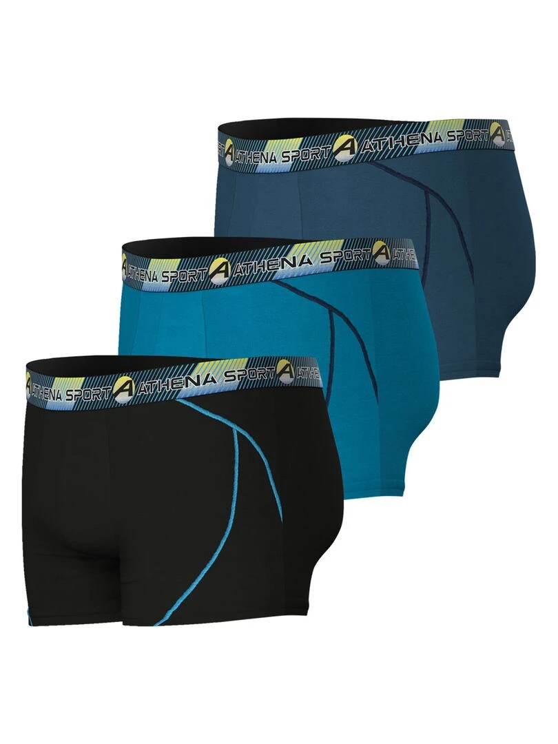 Lot de 3 boxers homme Training   Bleu azur