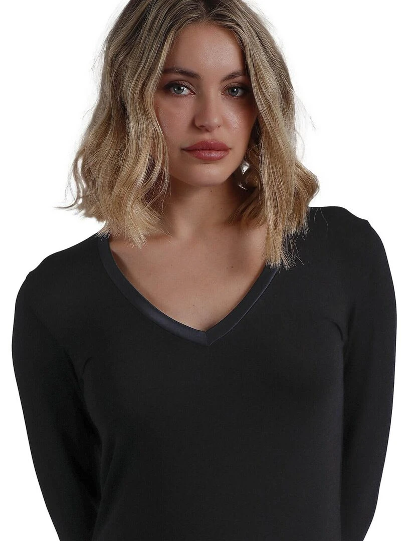 Top manches longues Pico Raso   Noir