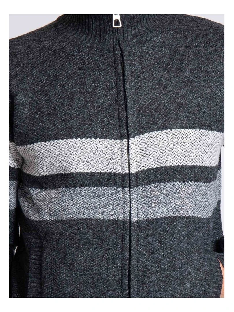 Gilet zippé col montant LODADY   Gris foncé