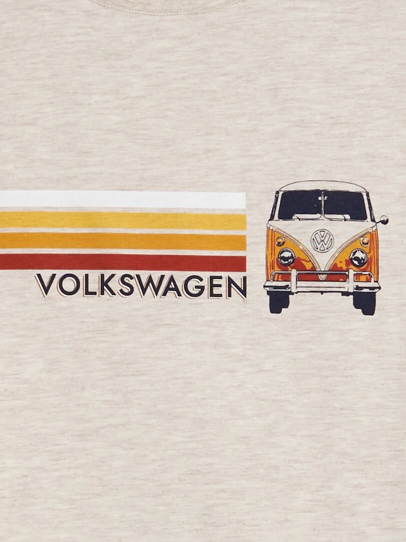 Tee shirt imprimé 'Volkswagen' Beige chiné