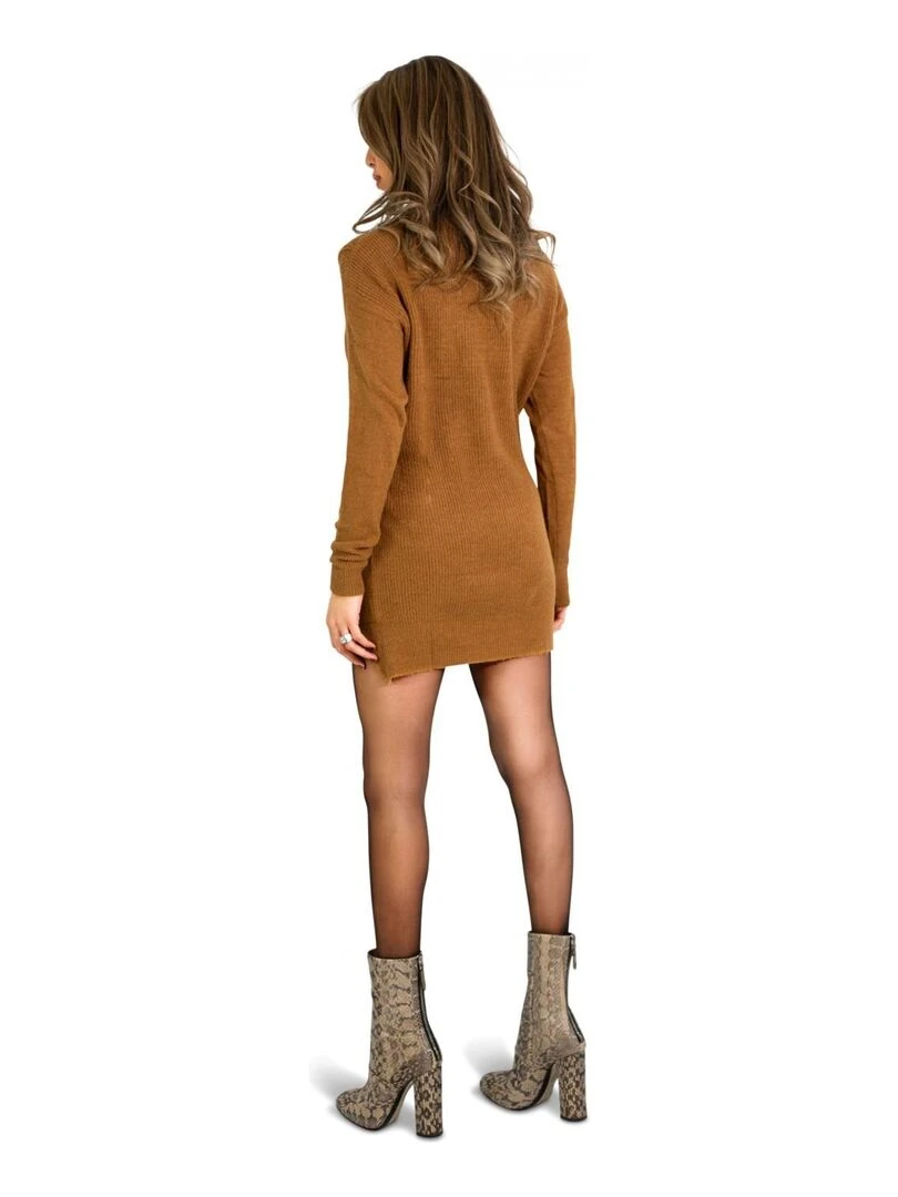 Robe Pull en laine Kebello   Marron