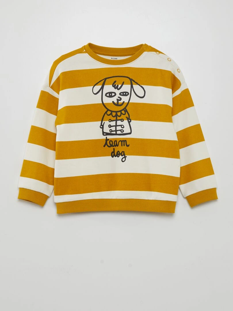 Sweat à col rond X Little Bad Wolf   Jaune/blanc