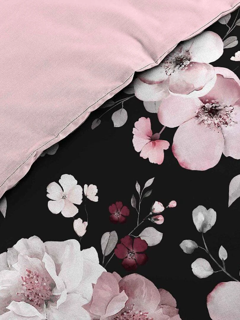 Parure de couette Velvet Flower   Noir Noir